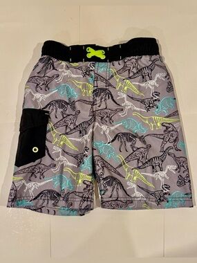 Cat & Jack Swim Trunks Boys Size Small 6/7 Dinosaur
